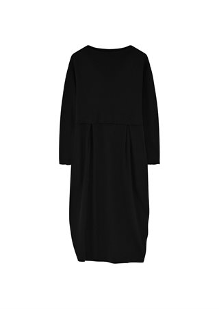 By Basics - Dress Long Pleats & High Neck - Black